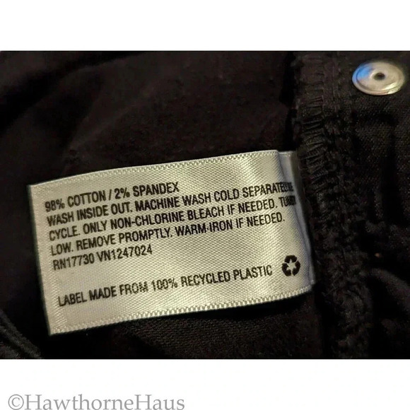 WILD FABLE Black High Rise Skinny Distressed Jeans Size 0 Stretch - Picture 9 of 9